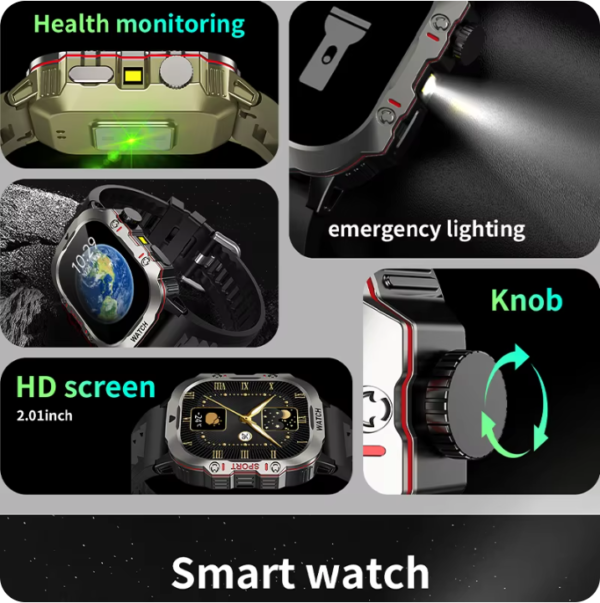 2024 New LED Men Smart Watch HD Touch Screen Bluetooth - Image 4