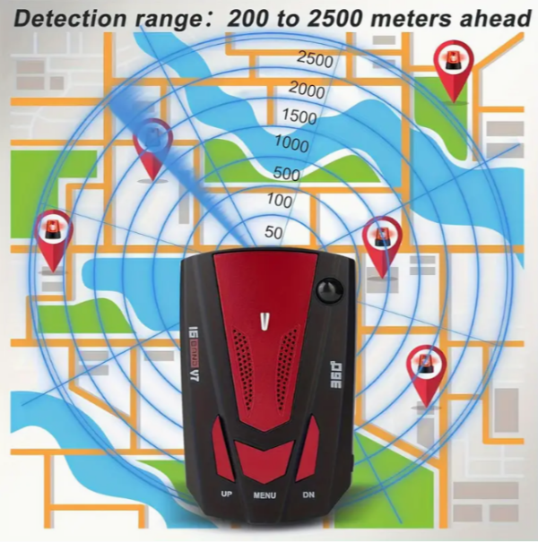 16-Band Advanced Car GPS Detector - 360° Anti-GPS Camera LIDAR Detector With Voice Alarm, Real-Time Threat Alerts, And Enhanced Safety Features For Secure Driving - Image 5