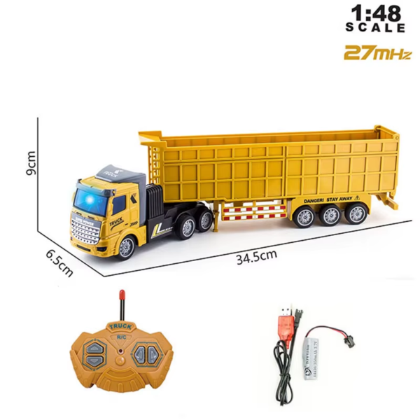 RC Engineering Car Tractor Electric Heavy Transport Dump Truck with Remote Control - Image 2